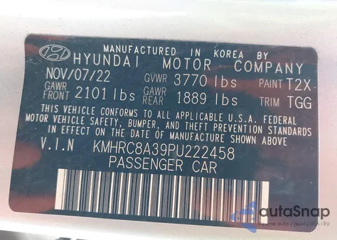 2023 Hyundai Venue Sel from USA, damaged, VIN KMHRC8A39PU222458